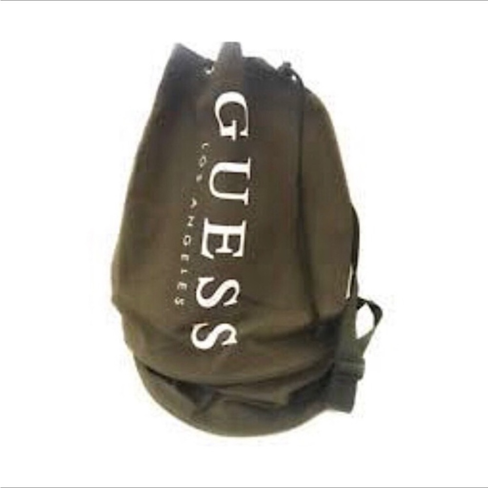 Guess military green shoulder sling duffel bag